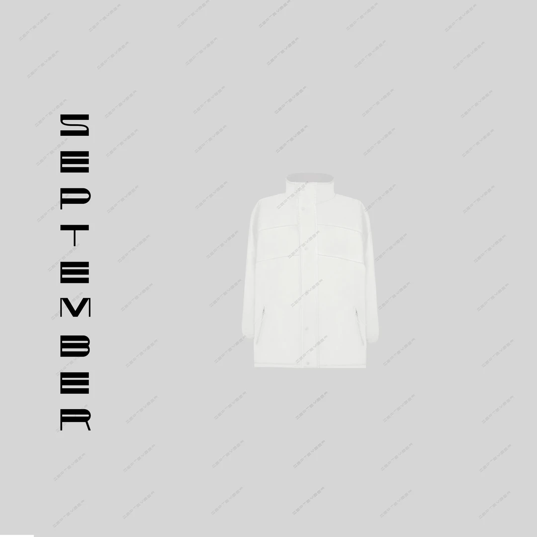 2024 初冬 SEP【取悦自己】小立领结构线条中长款棉服 3815销2