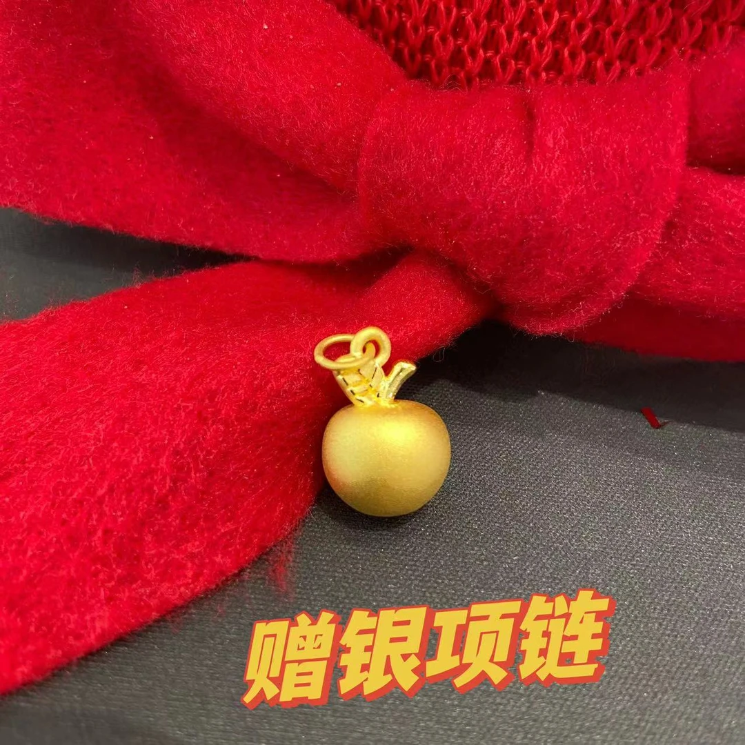 Chow Tai Seng/周大生足金小苹果吊坠苹果项链平安果吊坠项链时尚