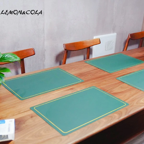 FL 家用餐垫 北欧风加厚皮革餐布 防水防油隔热防烫 实用美观