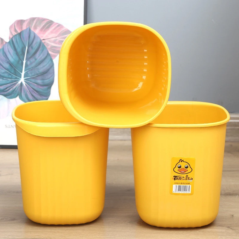 拍一发三卡通学生宿舍卫生间厨房客厅卧室防水网红圆形垃圾桶