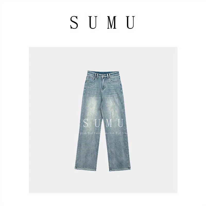 宿慕SUMU 女款加绒牛仔裤  冬季新款时尚牛仔裤女31853