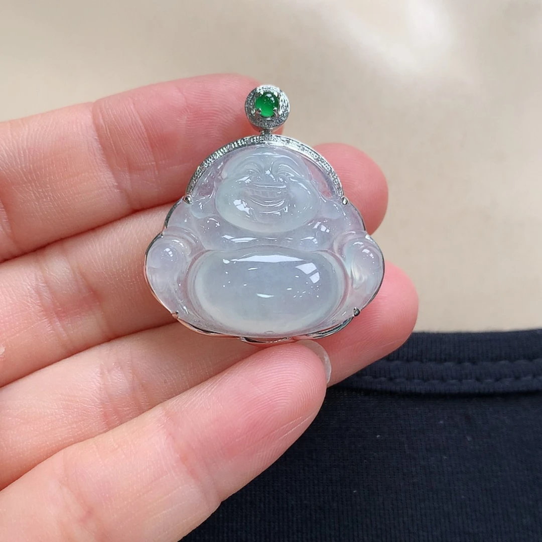 【闪购商品】翡翠颈饰18K金镶嵌佛公
