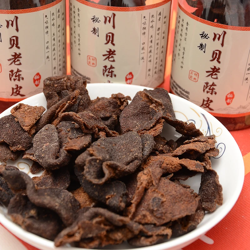 川贝 陈皮秘制特产休闲 即食零食泡茶泡水健康老陈皮食用散装新鲜