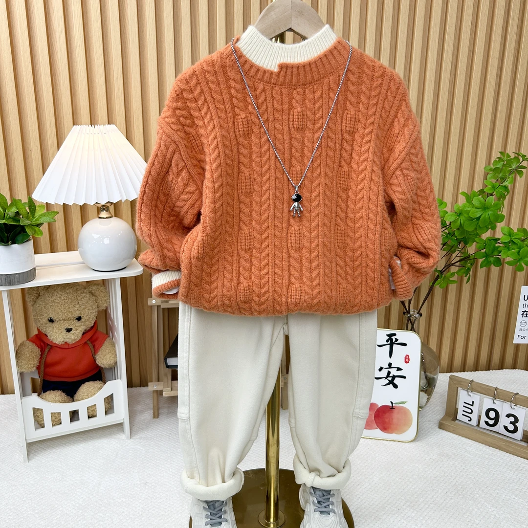 冬季儿童加厚毛衣洋气女童针织衫秋冬宝宝韩版宝宝秋季衣服