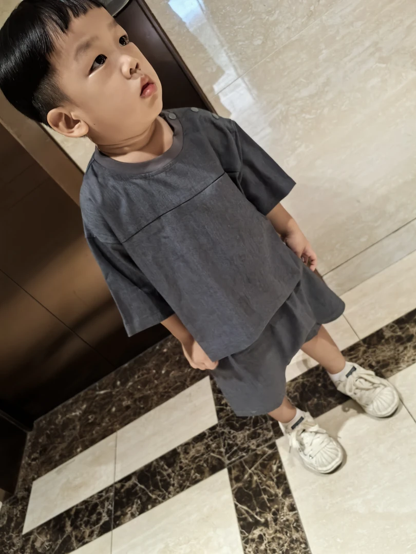 （扣号链接）日系 圆领潮牌童装帅气印花