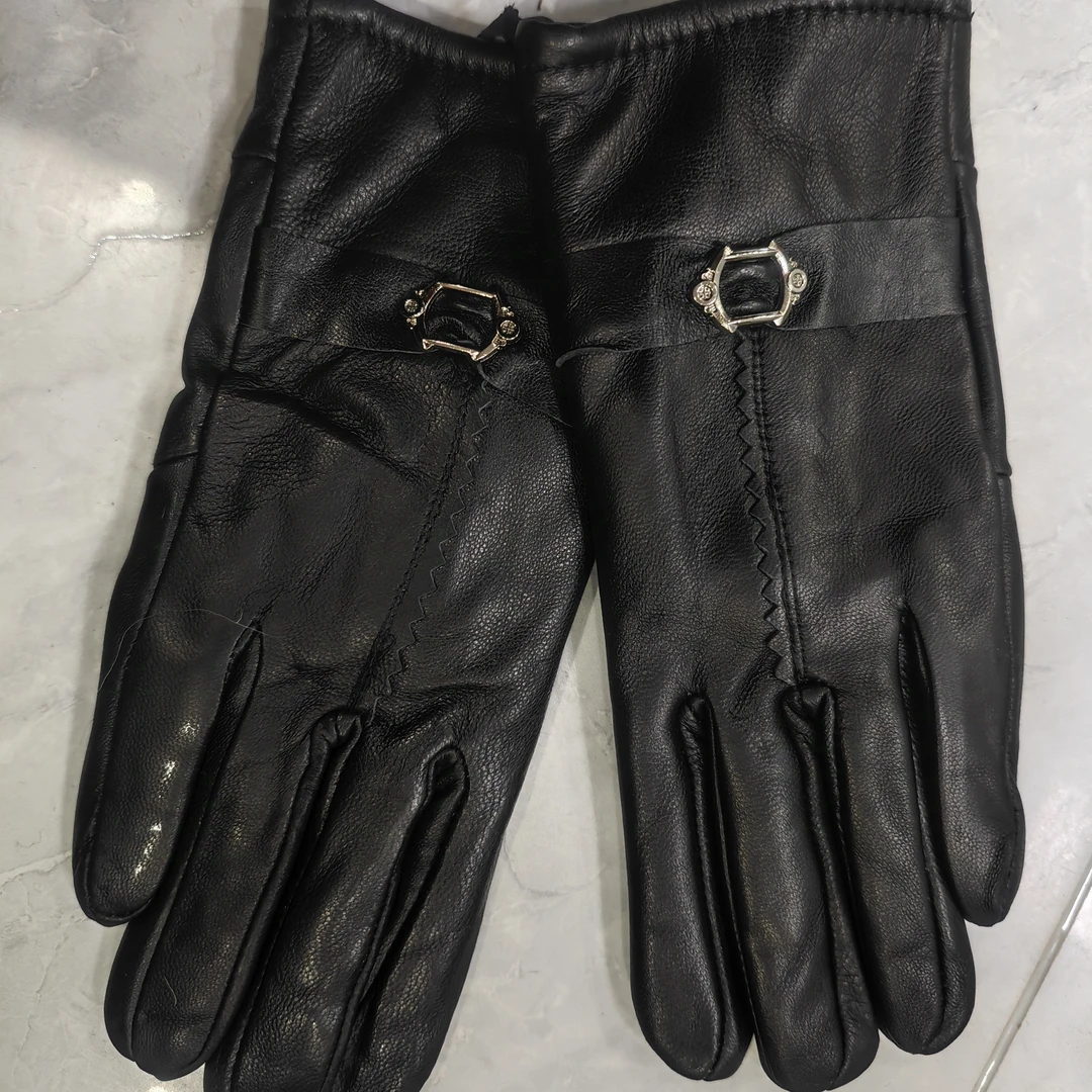 头层羊皮手套，(内里加德绒)