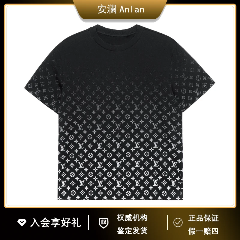 LouisVuitton/路易威登满印渐变短袖T恤S胸围108衣长73 公价7763