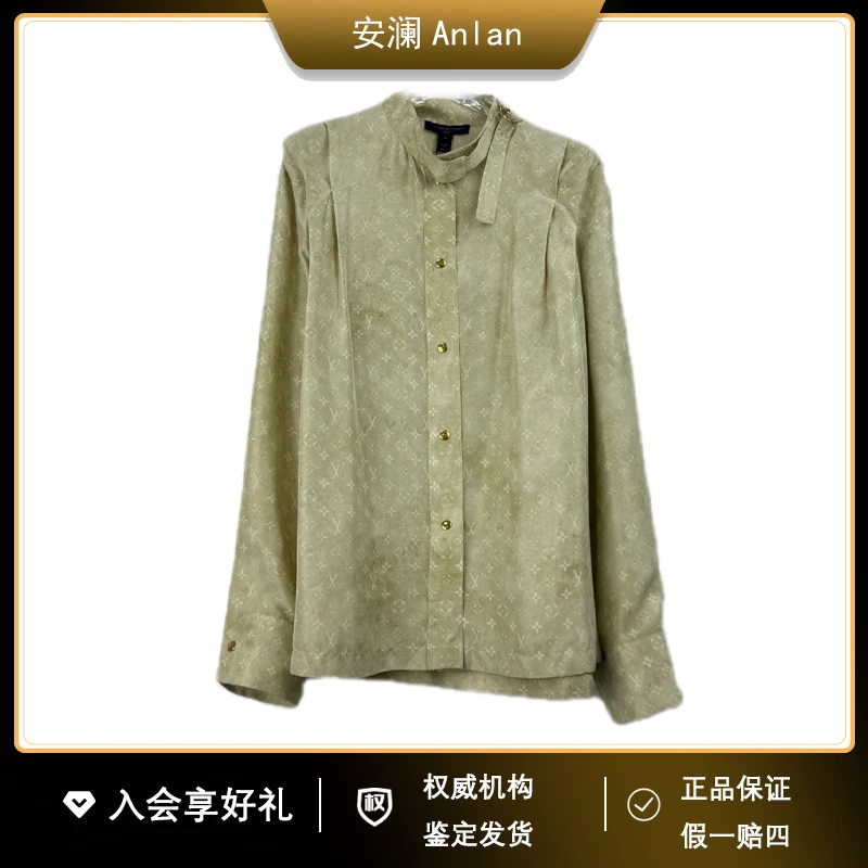 LouisVuitton/路易威登满印桑蚕丝衬衫42胸围130衣长68 公价25000
