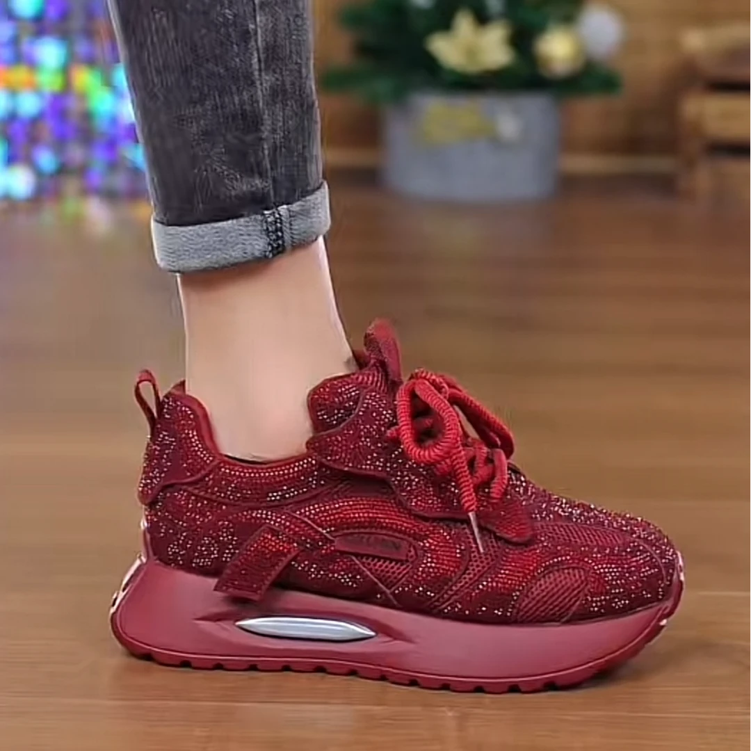 小个子手工增高5cm2024秋季厚底板鞋复古系带百搭运动鞋休闲鞋女