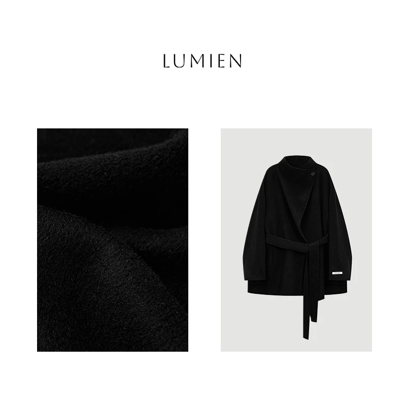 【LUMIEN】立领双面呢腰带大衣LX4KDD43