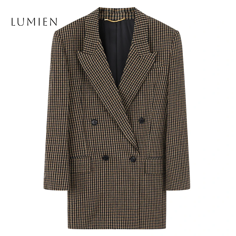 【李星儿 LUMIEN】戗驳领维希格纹西装LX4IEE030