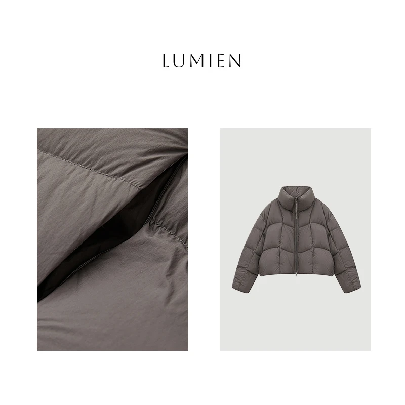 【LUMIEN】2025秋冬短款休闲时尚百搭肯豆立领羽绒服LX4KWW50