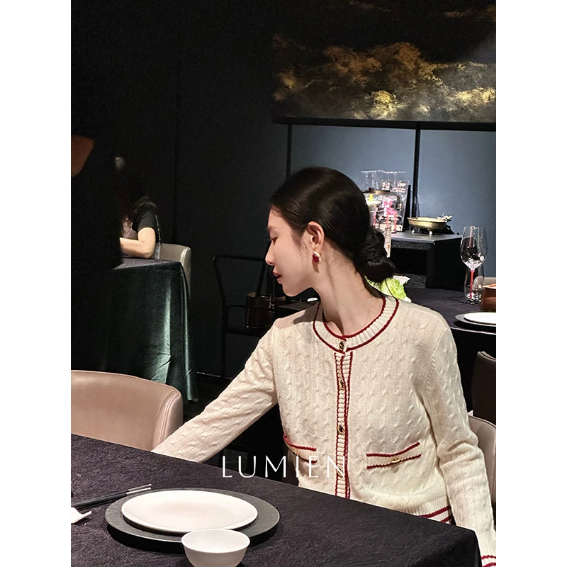 【LUMIEN】香风金属扣针织开衫LX4ISS004