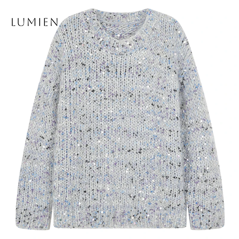 【李星儿 LUMIEN】黑标多彩珠片云感毛衣LX4GSS64