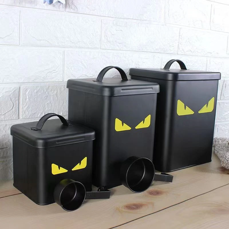 猫粮收纳密封桶防霉防潮杂粮干货收防霉纳桶金属外壳密封储粮桶