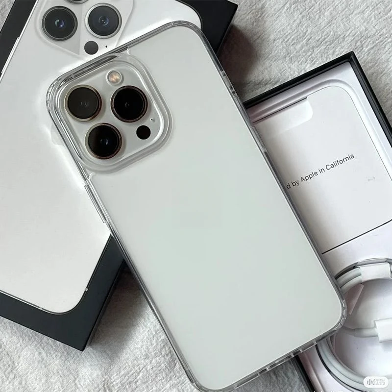 太空壳高级简约适用苹果14手机壳iPhone13/12promax透明11防摔x软