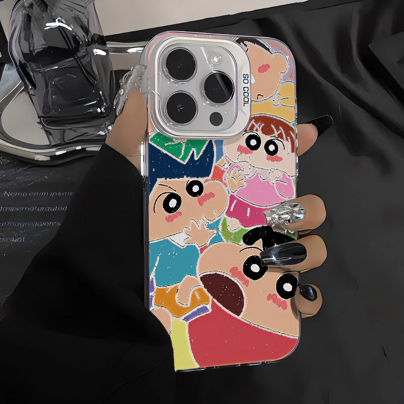 蜡笔涂鸦元气壳适用iphone15promax/13苹果14手机壳vivo华为oppo