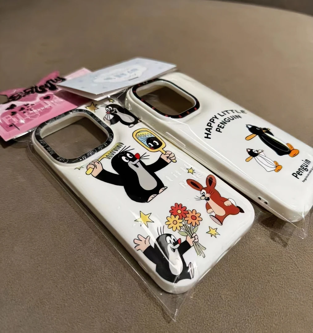 可爱趣味鼹鼠面包壳苹果15手机壳iphone13/14promax防摔12软11套