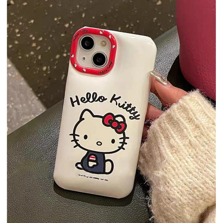 可爱Q萌凯蒂猫面包壳苹果15手机壳iphone13/14promax防摔12/11套