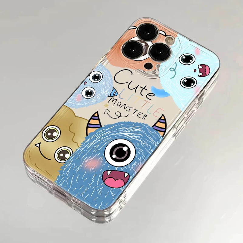 可爱彩绘小怪兽适用iPhone15/14/13手机壳苹果小米vivo华为oppo软