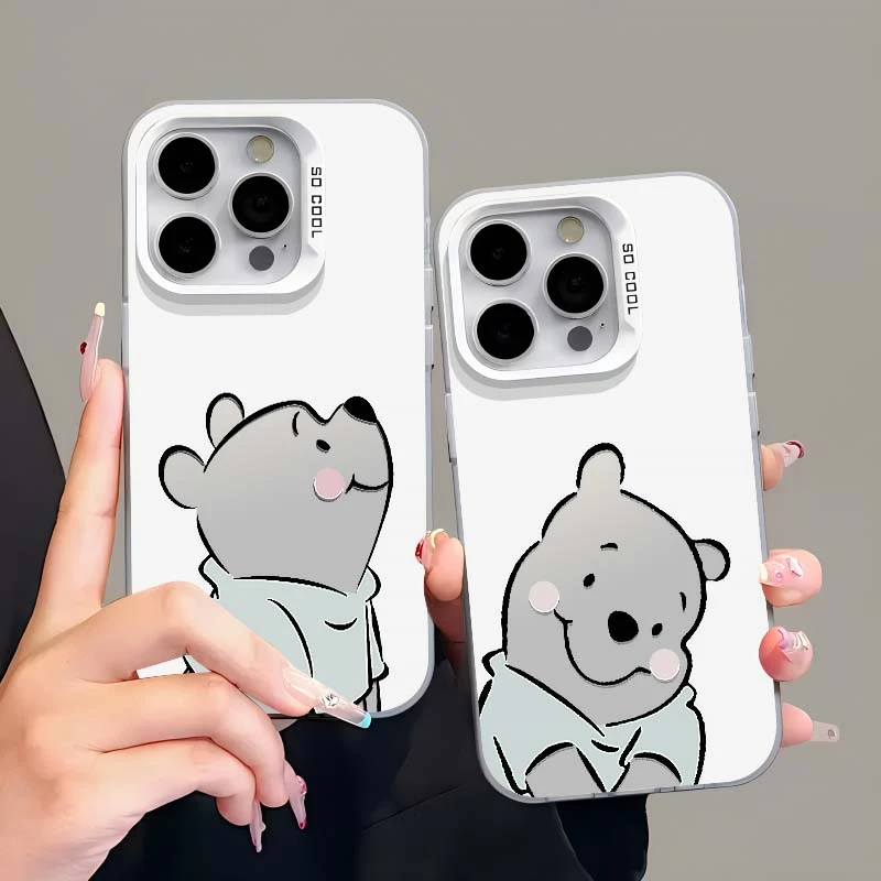 仰望害羞维尼熊适用iphone15promax/13苹果14手机壳vivo华为oppo