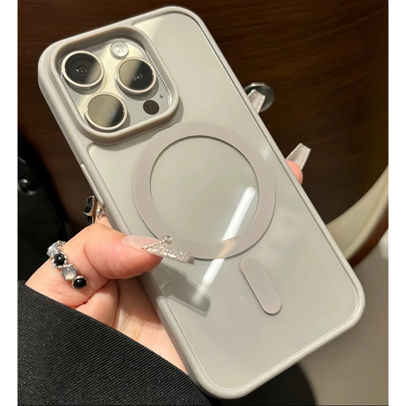 高级无线磁吸适用苹果15/14promax手机壳iPhone16男女13透明12套