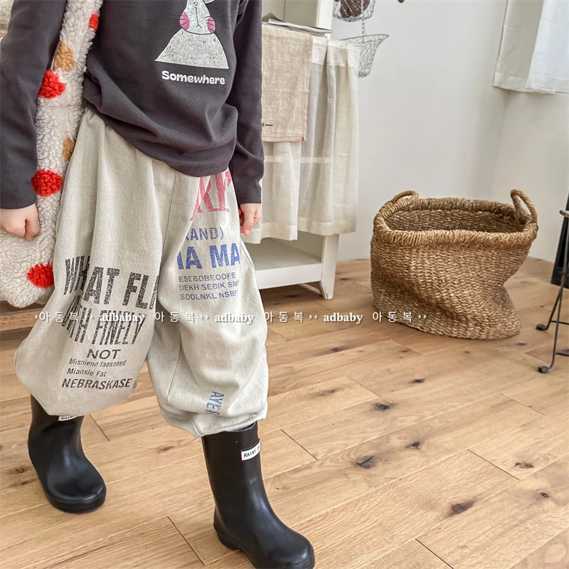 CoCoNut.韩国秋冬童装女宝宝小童韩版长裤男童女童卫裤休闲裤宽松