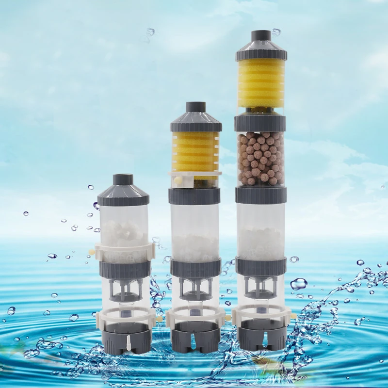 鱼缸内置增氧水妖精鱼粪清便收集器循环泵反气举流化床鱼马桶过滤