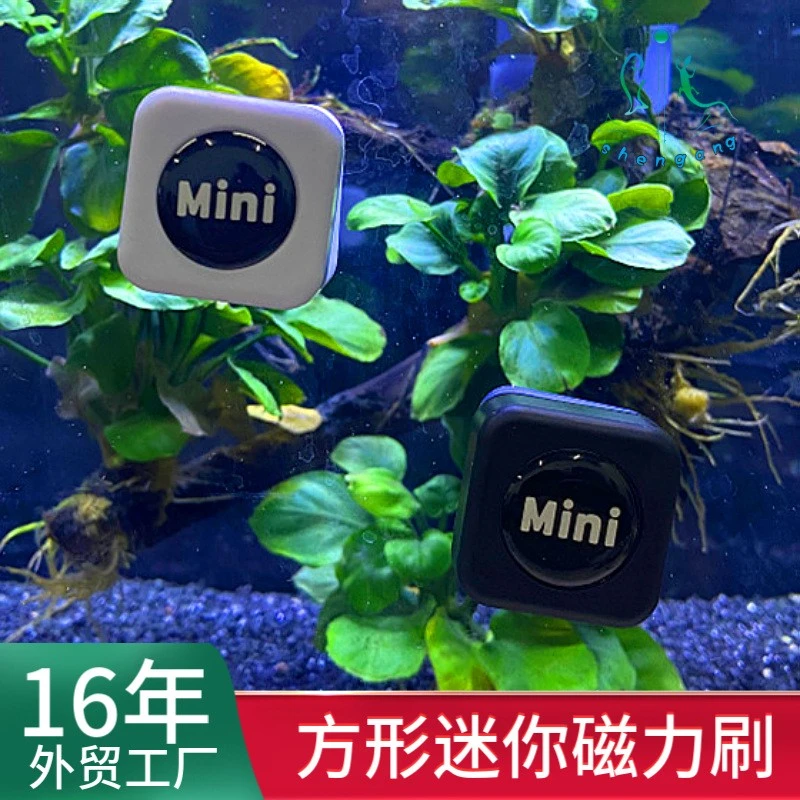 水族箱鱼缸刷方形迷你磁刷藻类清洁工具玻璃亚克力磁力刷
