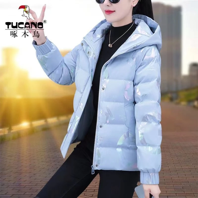 TUCANO/啄木鳥休闲连帽加厚保暖棉衣女秋冬新款宽松百搭韩版棉服