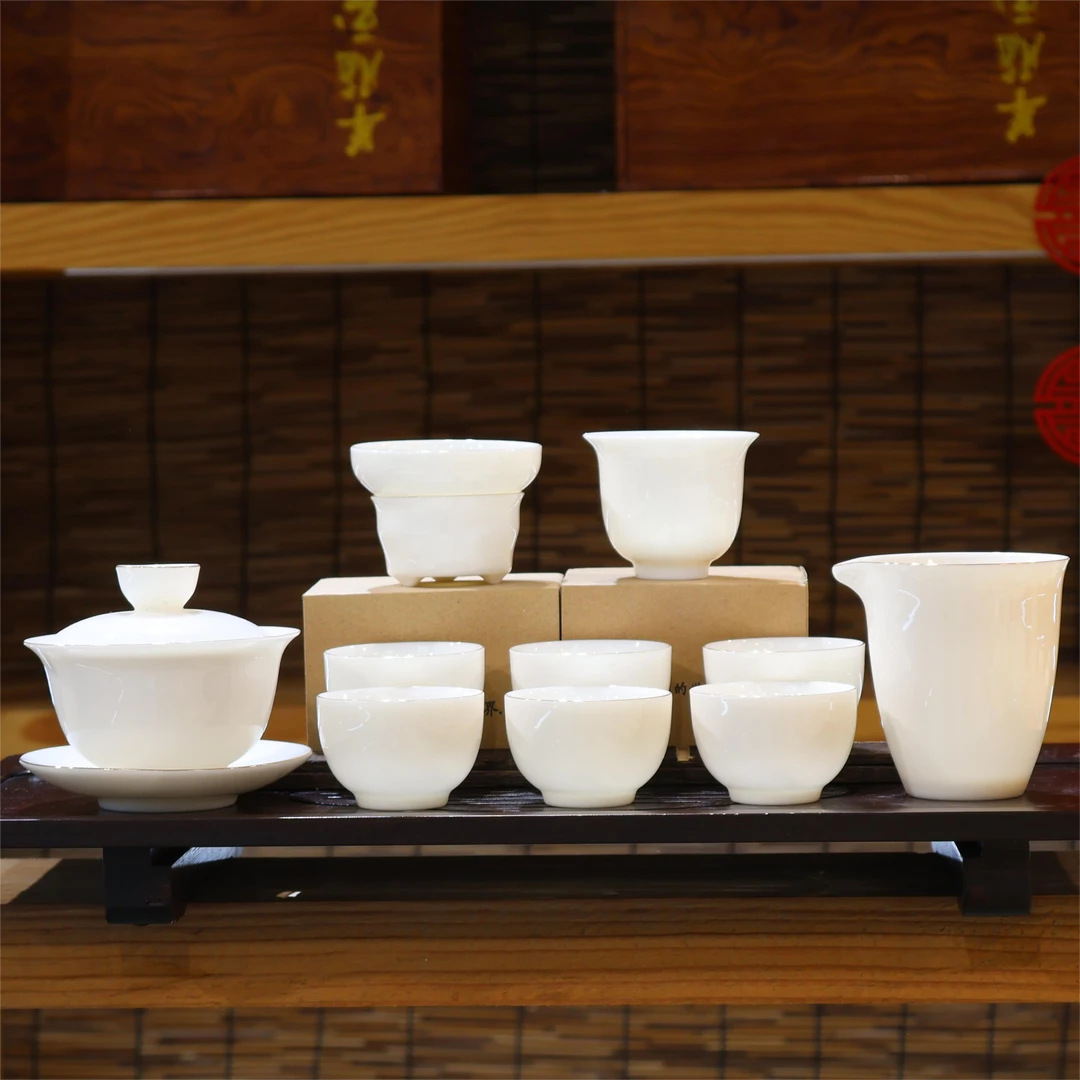 【有一窑】羊脂玉瓷纯白茶具套装