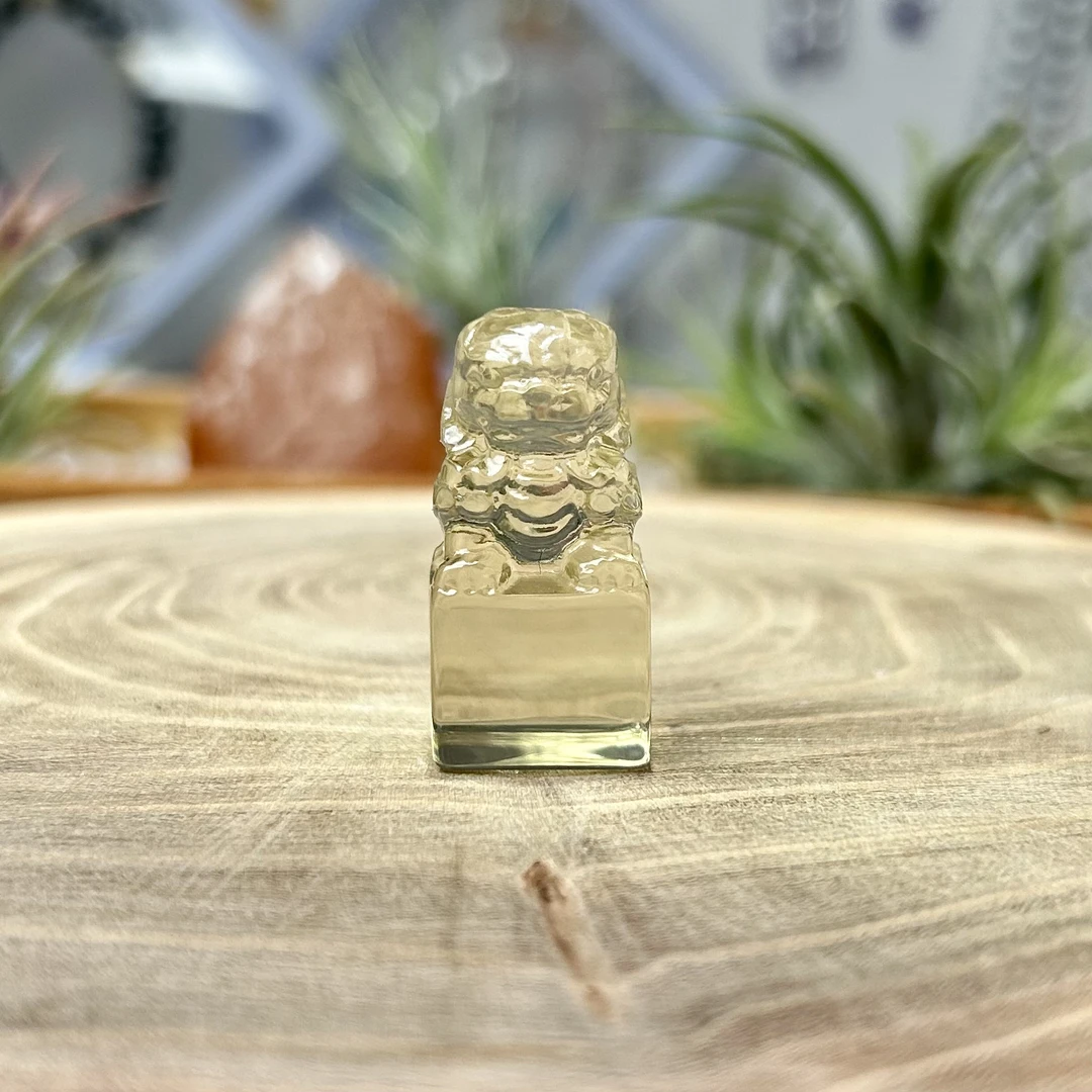 天然黄水晶小狮子印章狮玺