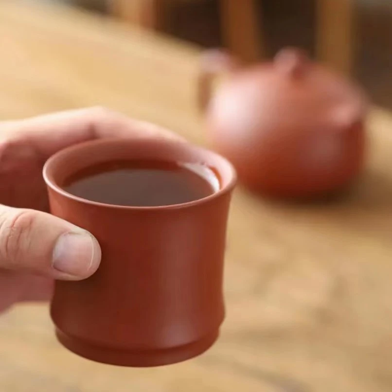 左桥-朱朱泥竹节主人杯130毫升（圣龙）E3