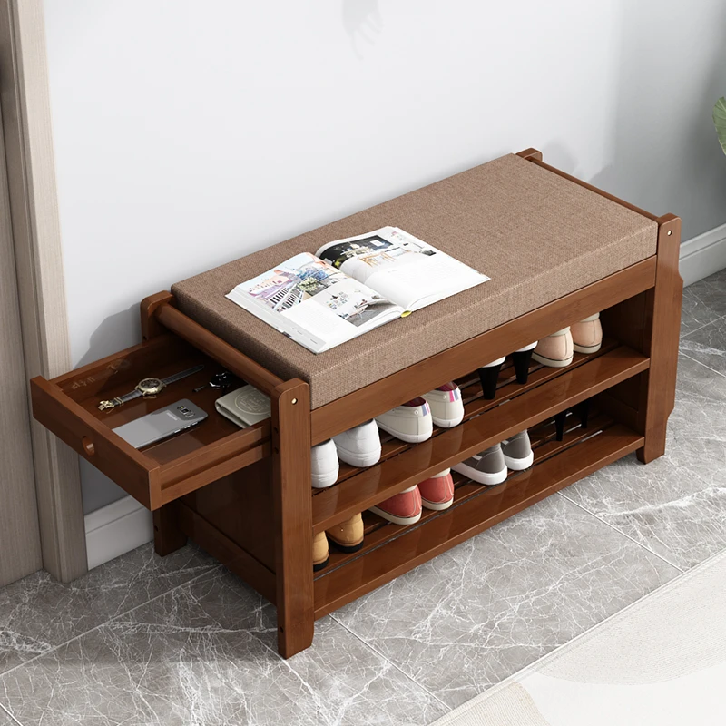 换鞋凳家用简易凳子穿鞋凳简约玄关防尘大容量长条置物经济鞋架子