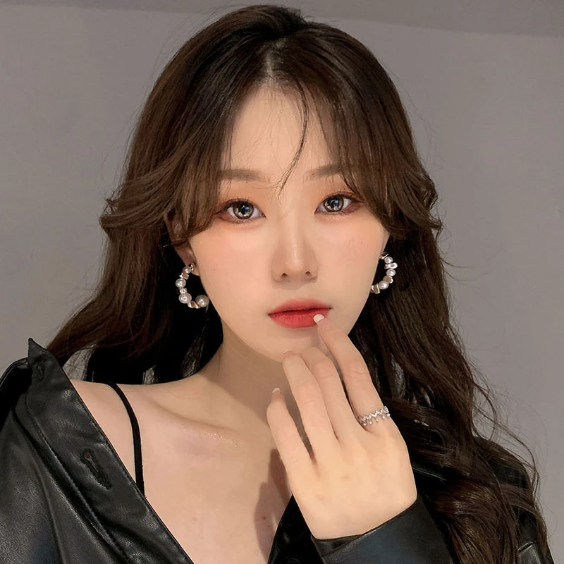 铜合金耳饰 杨紫同款碎银几两耳圈女高级感轻奢时尚小众ins气质