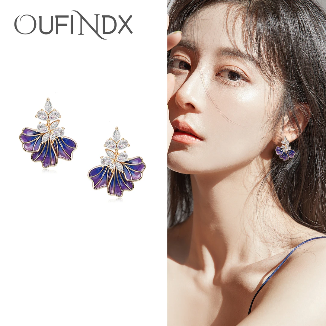 OF925银针耳饰气质轻奢时尚小众百搭优雅个性长款设计师耳环~8711