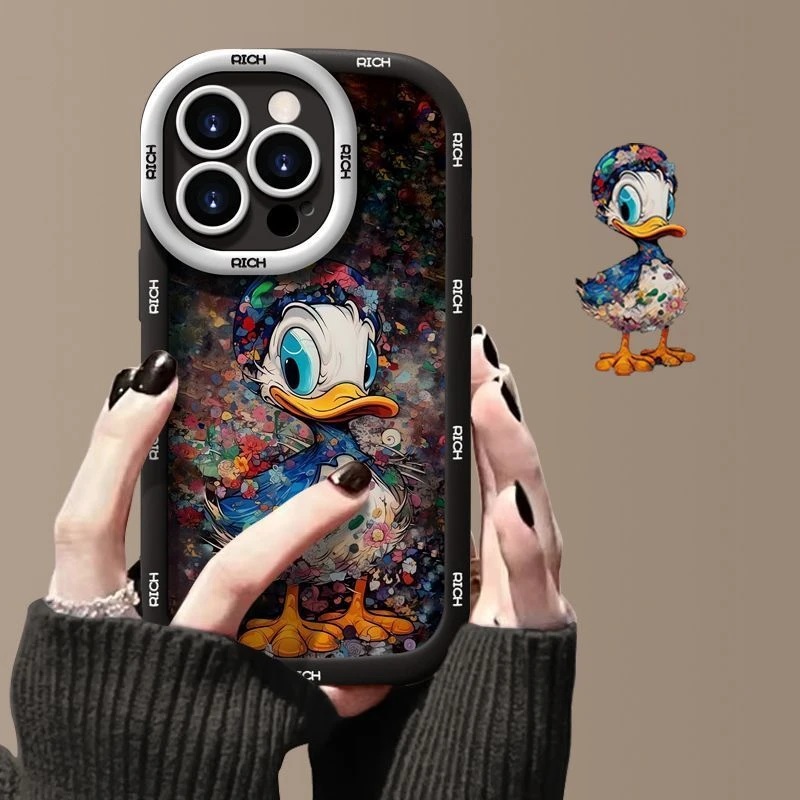 唐老鸭苹果15手机壳iPhone14pro全包13promax泡芙壳12卡通11潮款x