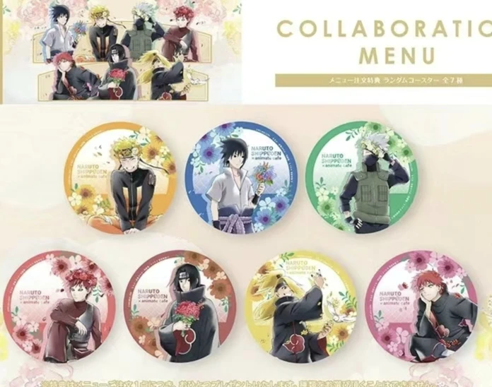 包邮代拆 火影忍者a咖 cafe 鲜花杯垫 一包（未成年人禁止下单）