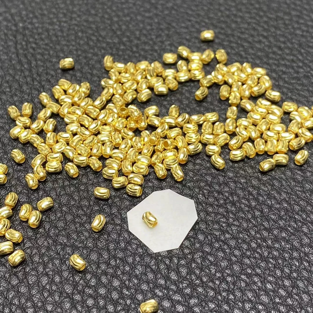 「戴琴珠宝」YZ2693-18K金橄榄珠2.7mm配件-JPF(多样性发其一)