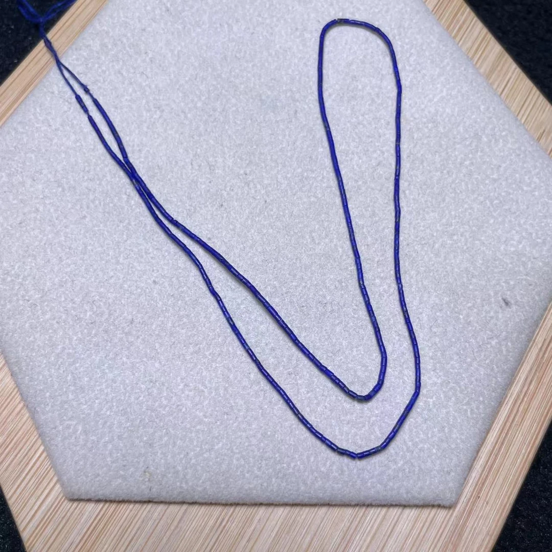 「戴琴珠宝」FR4089-青金石圆柱1mm左右长链（多样性发其一）