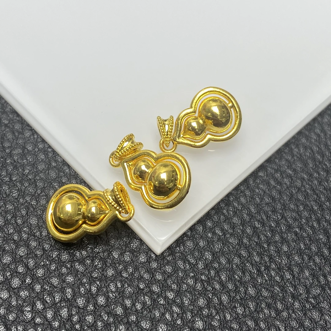 「戴琴珠宝」YZ3067-18K金光面葫芦吊坠吊坠-XTN（多样性发其一）