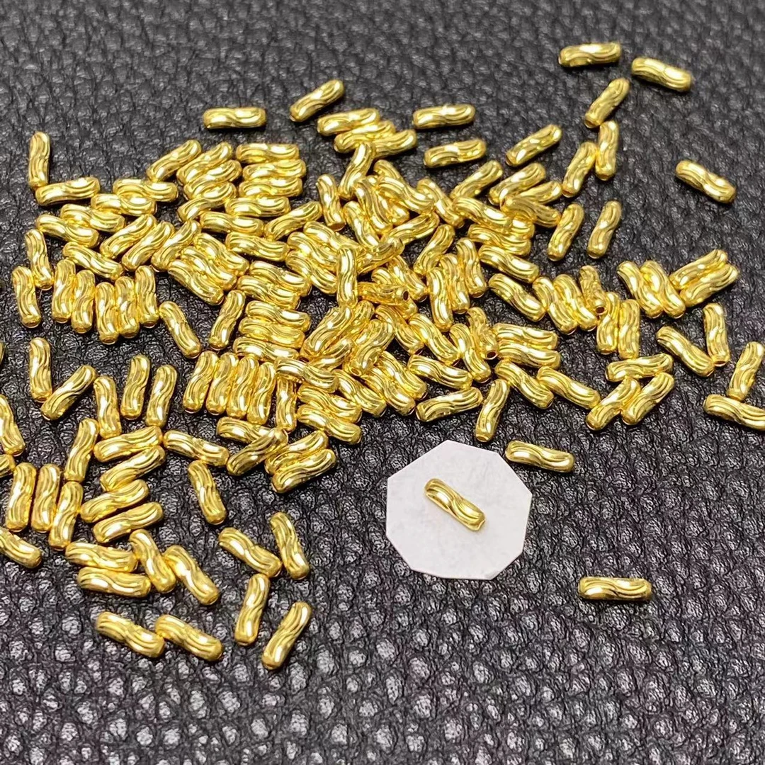 「戴琴珠宝」YZ2850-18K金5mm左右橄榄珠配件-GH(多样性发其一)