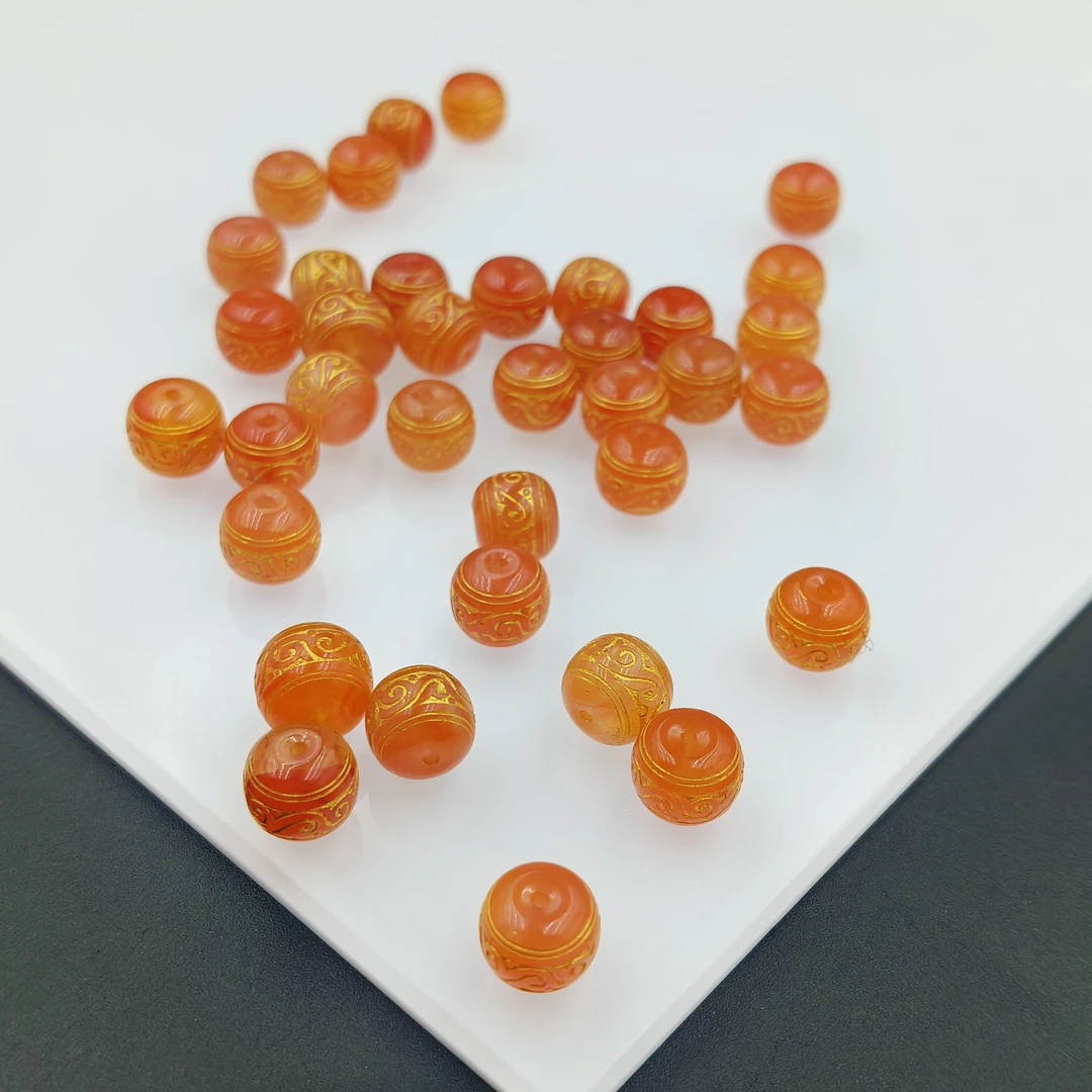 「戴琴珠宝」FR5362-南红9mm左右单珠（多样性发其一）