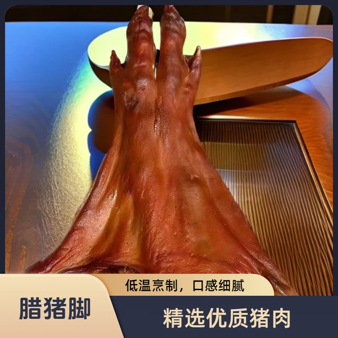 直播间现称广西农家烟熏腊猪脚咸香味农家腊猪脚健康美味的腊猪脚