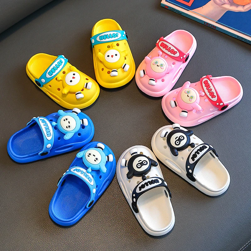儿童防滑包头鞋蛋仔派对拖鞋软底洞洞女1-3岁男童宝宝夏季两穿