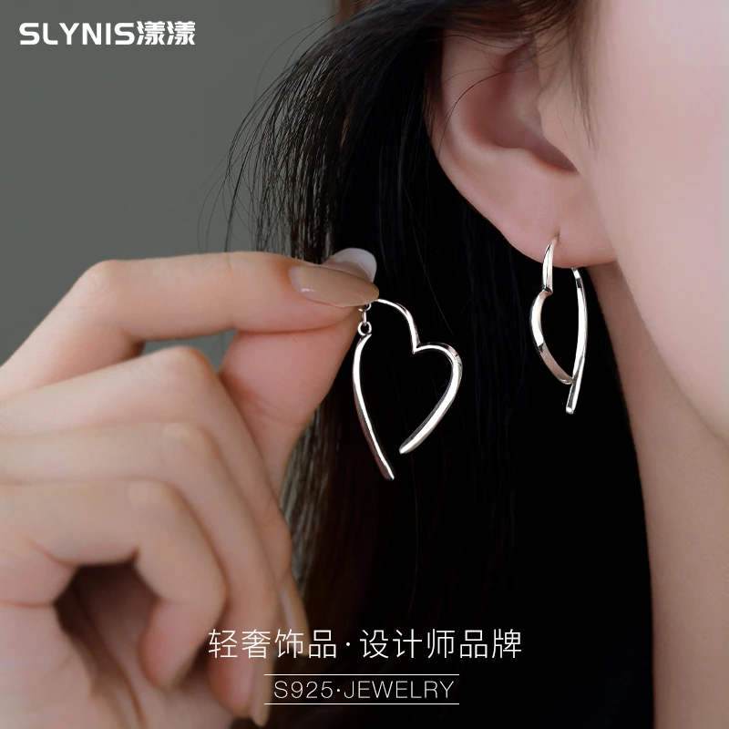 铜合金耳饰 【爱心】两戴耳饰简约金属设计感时尚礼物轻奢日韩s1008