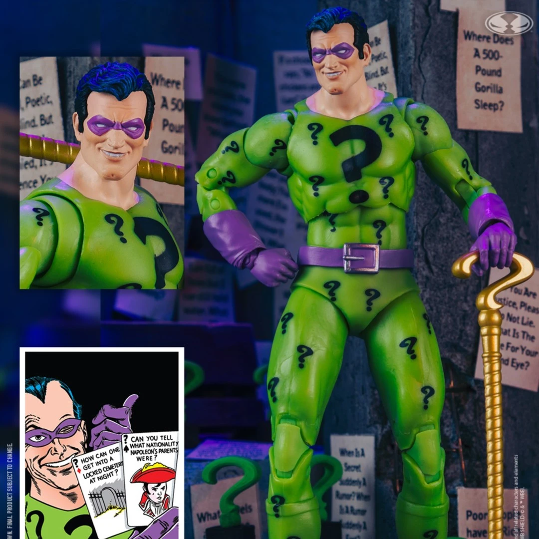 【现货】麦克法兰正版DC经典漫画谜语人 7寸手办 pvc可动人偶模型