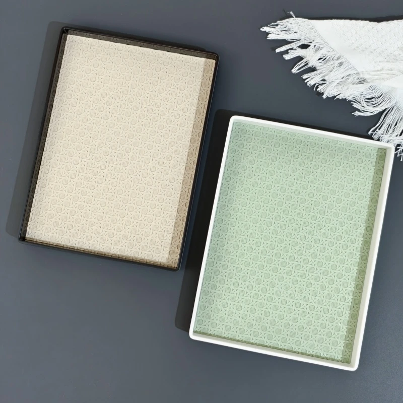 北欧风茶杯托盘防滑家用放水杯玄关钥匙收纳盘高级感客厅装饰摆件