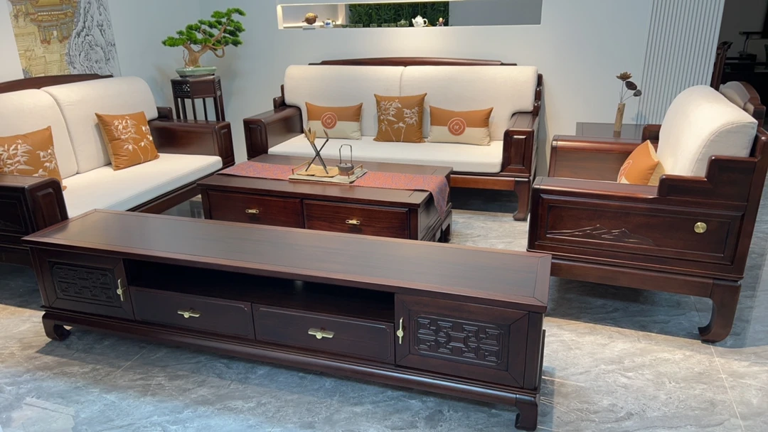 9002黑檀木实木沙发1+3沙发尾款