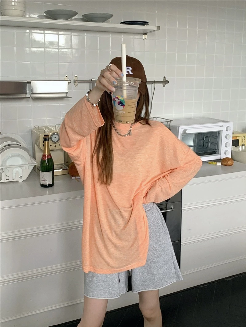 橘色防晒衣秋款上衣